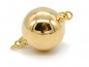 3047/ Ball clasp - 925/-silver, 16 mm, gold plated