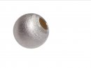 Intercalaire - perle boule en argent 925 brossé,...