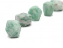Pierced agate in speckled green tones