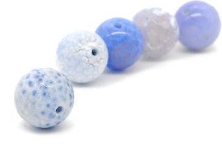A pierced, faceted agate bead