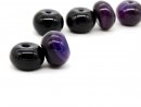 Two purple agate rondels