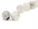 Two grey agate beads