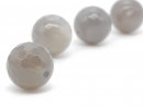 A faceted grey agate ball