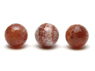 Achat - facettierte Kugel 20 mm rot orange /5722s