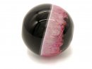 Agate - boule 24 mm, noir rose /5752s