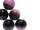 Agate - boule 24 mm, noir rose /5752s
