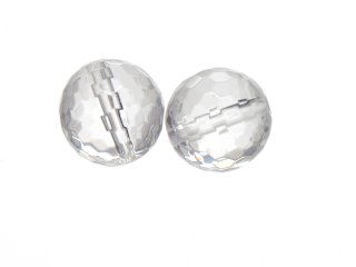 Cristal de roche - boule à facettes 12 mm, 2 pcs /4662s