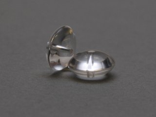 Cristal de roche - lentille 16x18 mm, 2 pcs /4159s