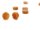 1627s/ 2x Calcite - flower, 4x9 mm, orange brown