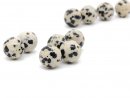 Six Dalmatian Jasper Beads