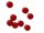 Corail - disques, 6 mm, rouge - 8 pcs /1802s