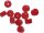Corail - disques, 6 mm, rouge - 8 pcs /1802s