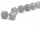 Two pierced, faceted labradorite beads