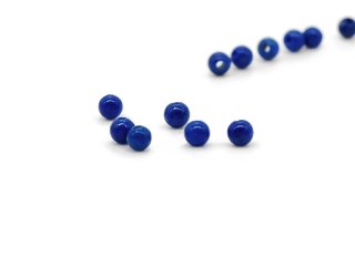 Six blue lapis lazuli beads