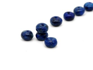 Vier blaue Lapis-Rondelle