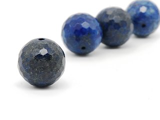 Lapis - boule à facettes 18 mm bleu /1097s