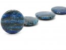Pierced round lapis lazuli disc