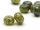5217s/ 2x agate - rondelle, green, 12x15 mm