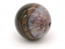 Achat - Kugel 24 mm, violett schwarz, durchbohrt /5776s