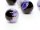 Achat - Kugel 24 mm, violett schwarz, durchbohrt /5776s