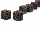 Two brown lava cubes