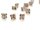 Rauchquarz - Sonderschliff, 6 mm - 3 Stk /1233s