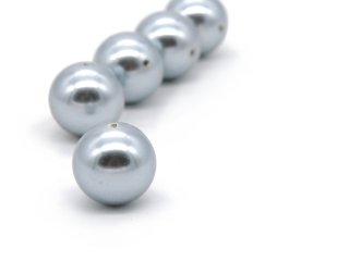 Pierced, light grey shell seed pearl