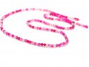 Agate strand - faceted, 2 mm, pink /1475