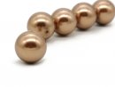 Une perle de coquillage brun doré