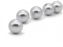 Perle de coquillage semi-percée en gris clair