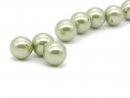 Three green shell pearls