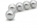 one pierced shell pearl in silver grey