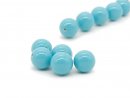 Five light blue shell pearls