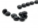 Eight pierced black onyx rondels