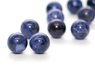 Sodalith - Kugel 12 mm blau, 2 Stk /4413s