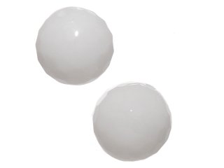 Howlith - 12 mm facettiert, weiß, 2 Stk /1884s