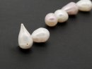 Two drop-shaped cultured pearls
