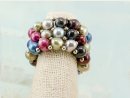 Anneau - perles de culture tiss&eacute;es, multicolore /r146