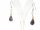 Ear pendants - amethyst, peridot and cultured pearl, silver /8547