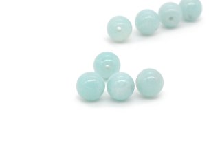 Quatre perles bleues damazonite