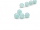 Four blue amazonite beads