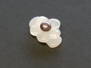 Jewellery intermediate element rock crystal flower