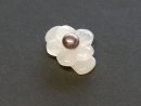 Jewellery intermediate element rock crystal flower