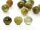 3x Grüner Granat - facettierte Kugeln 6 mm /1393s