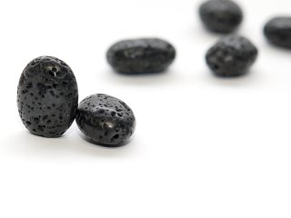 Lava - ovale 21x16 mm noir, 2 pcs /5091s