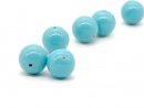 Blue, pierced shell beads
