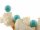 Muschelkernperle - 10 mm, hellblau - 3 Stk /1171s