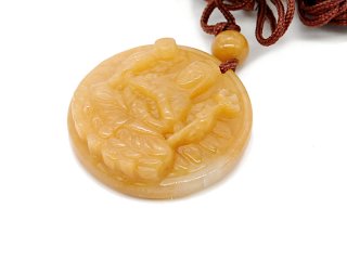 Jewellery pendant Buddhist figure made of calcite