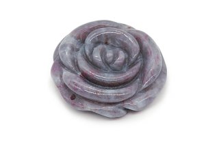 Jaspe en forme de rose formé en pendentif