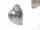 925er Silber Element - Herz, geh&auml;mmert 15x18 mm /0812